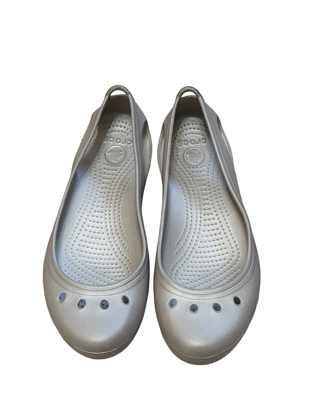 Crocs Malindi Ballet Flats in Silver Gray - Size Women’s 9